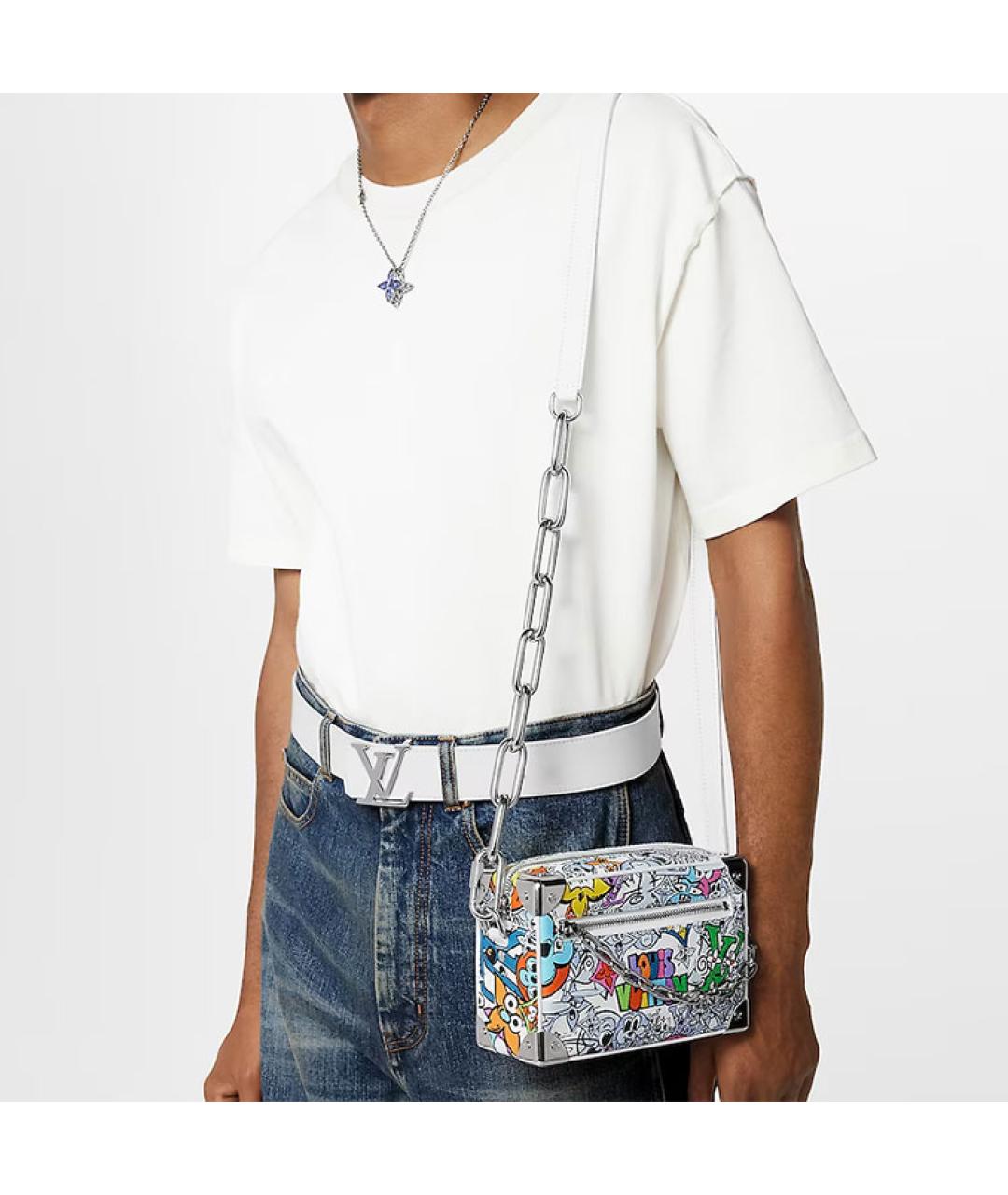 LOUIS VUITTON Белая сумка на плечо, фото 7