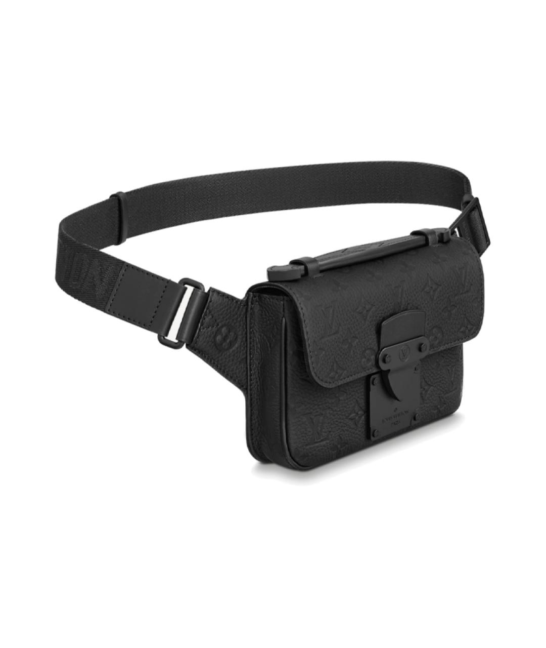 LOUIS VUITTON Черная кожаная сумка на плечо, фото 2