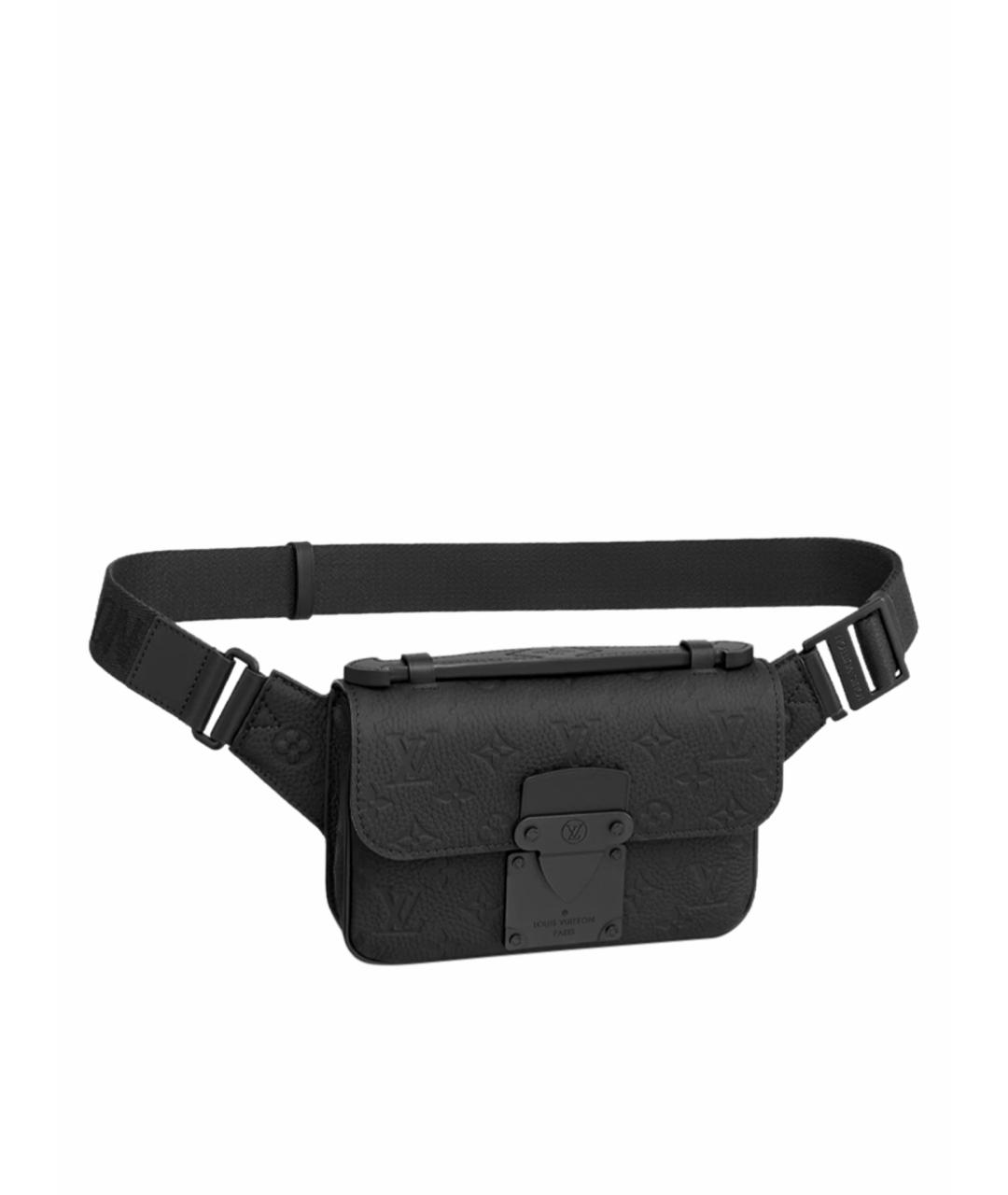 LOUIS VUITTON Черная кожаная сумка на плечо, фото 1