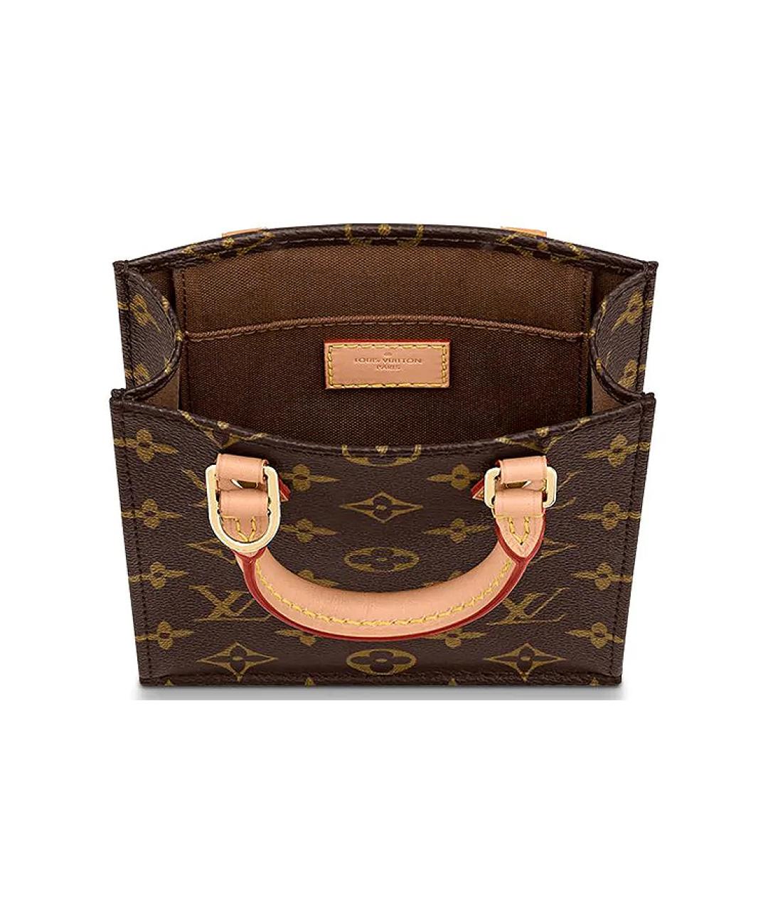 LOUIS VUITTON Коричневая кожаная сумка через плечо, фото 3