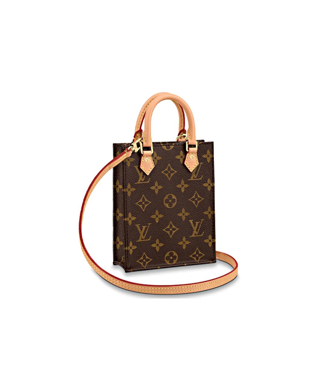 LOUIS VUITTON Коричневая кожаная сумка через плечо, фото 1