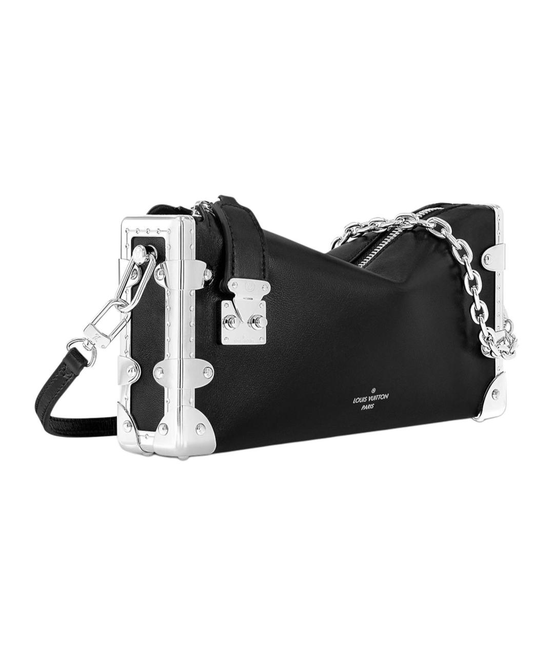 LOUIS VUITTON Черная кожаная сумка через плечо, фото 2