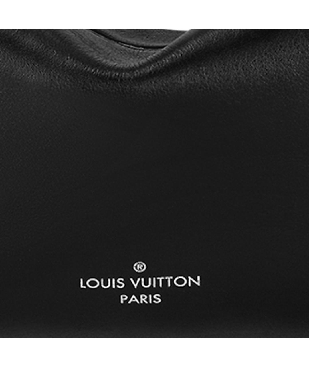 LOUIS VUITTON Черная кожаная сумка через плечо, фото 4