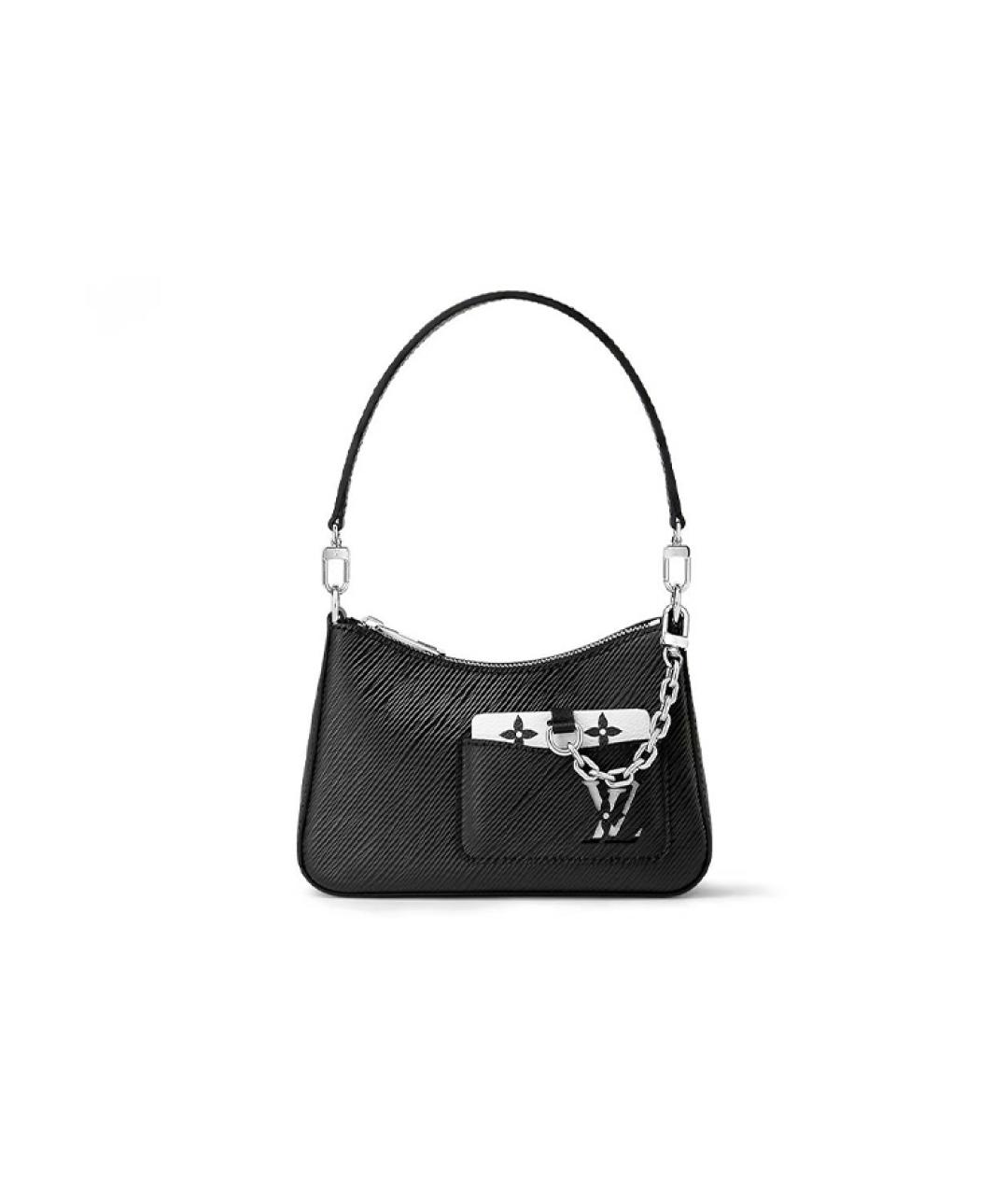 LOUIS VUITTON Черная кожаная сумка через плечо, фото 1