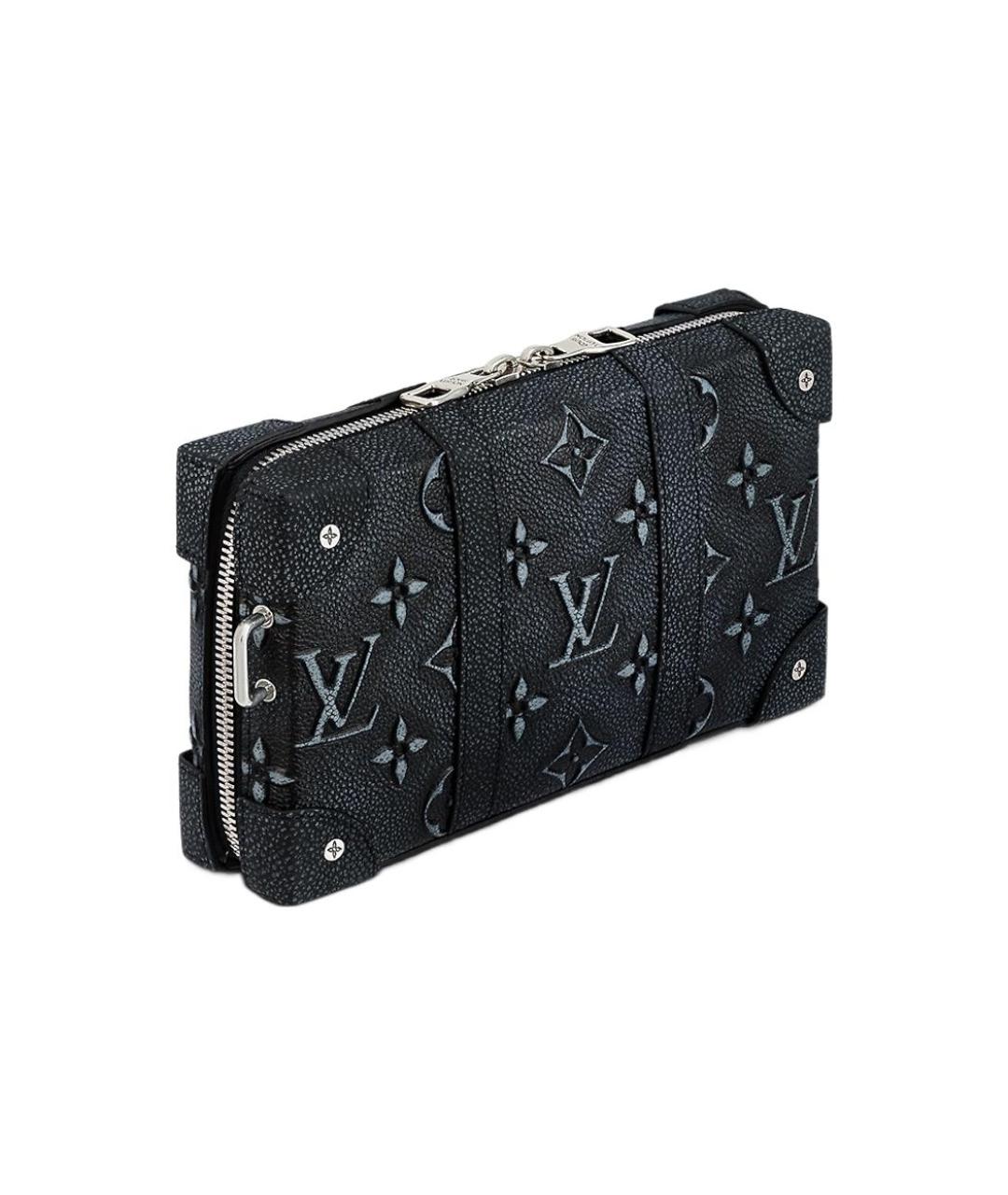 LOUIS VUITTON Черная кожаная сумка на плечо, фото 2