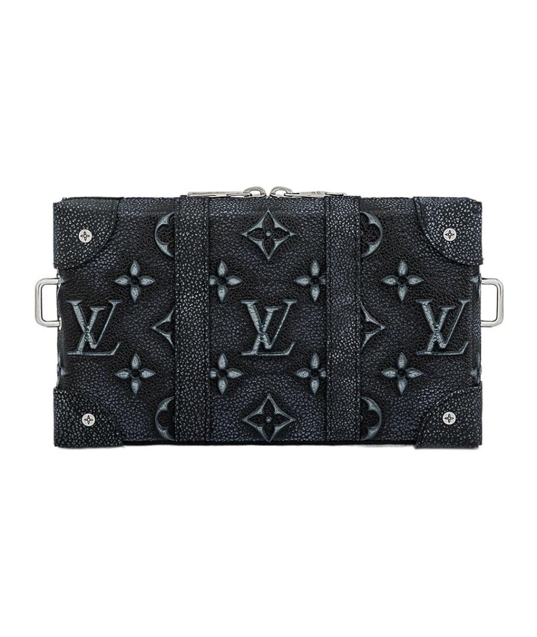 LOUIS VUITTON Черная кожаная сумка на плечо, фото 3