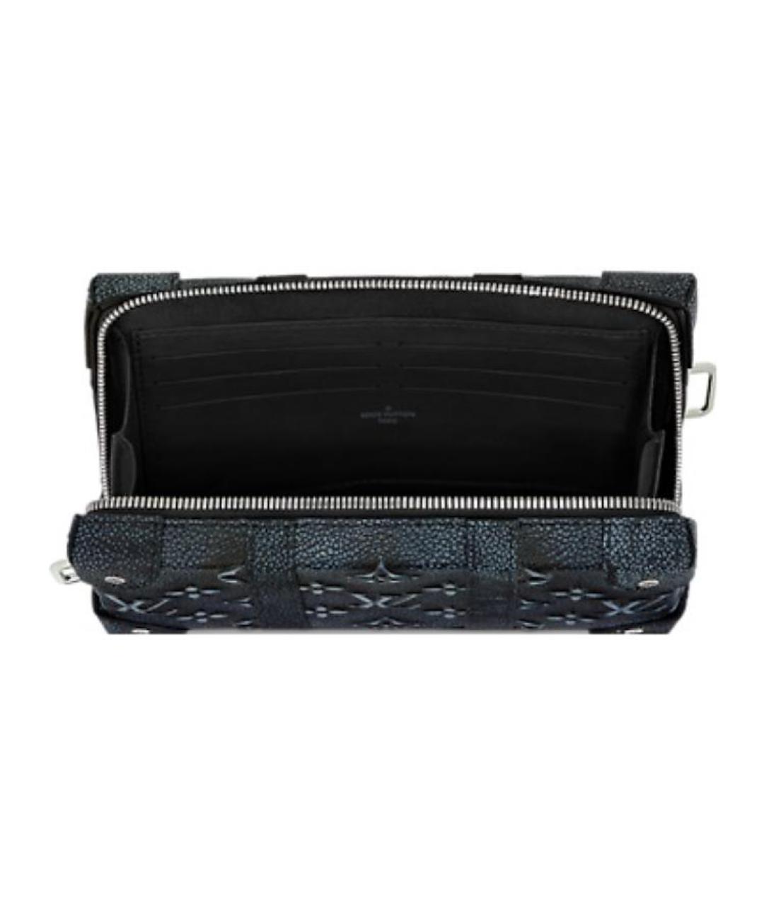 LOUIS VUITTON Черная кожаная сумка на плечо, фото 4