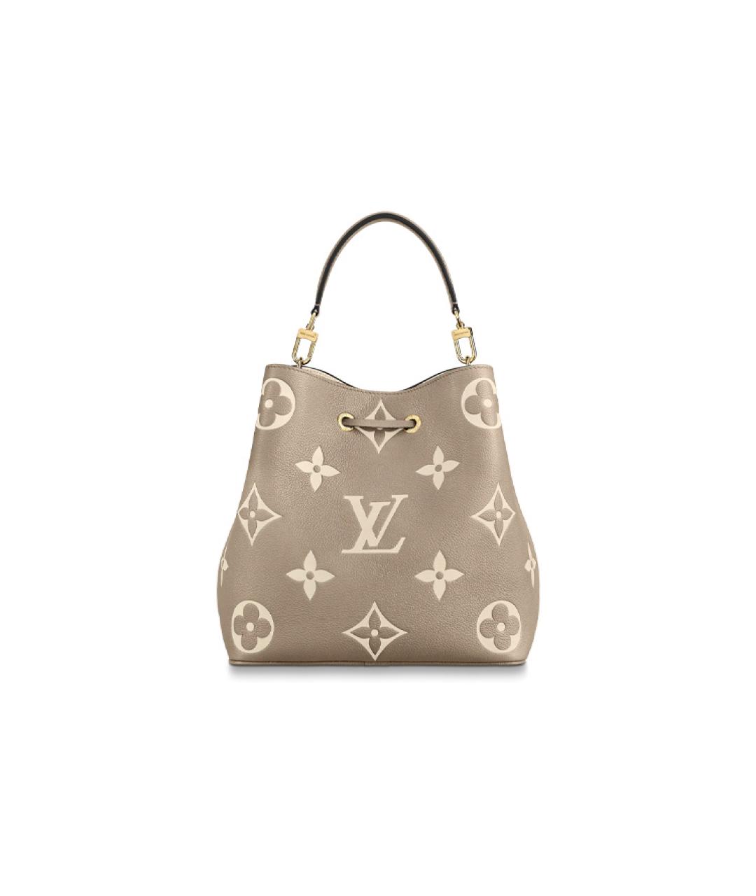 LOUIS VUITTON Серая кожаная сумка через плечо, фото 3