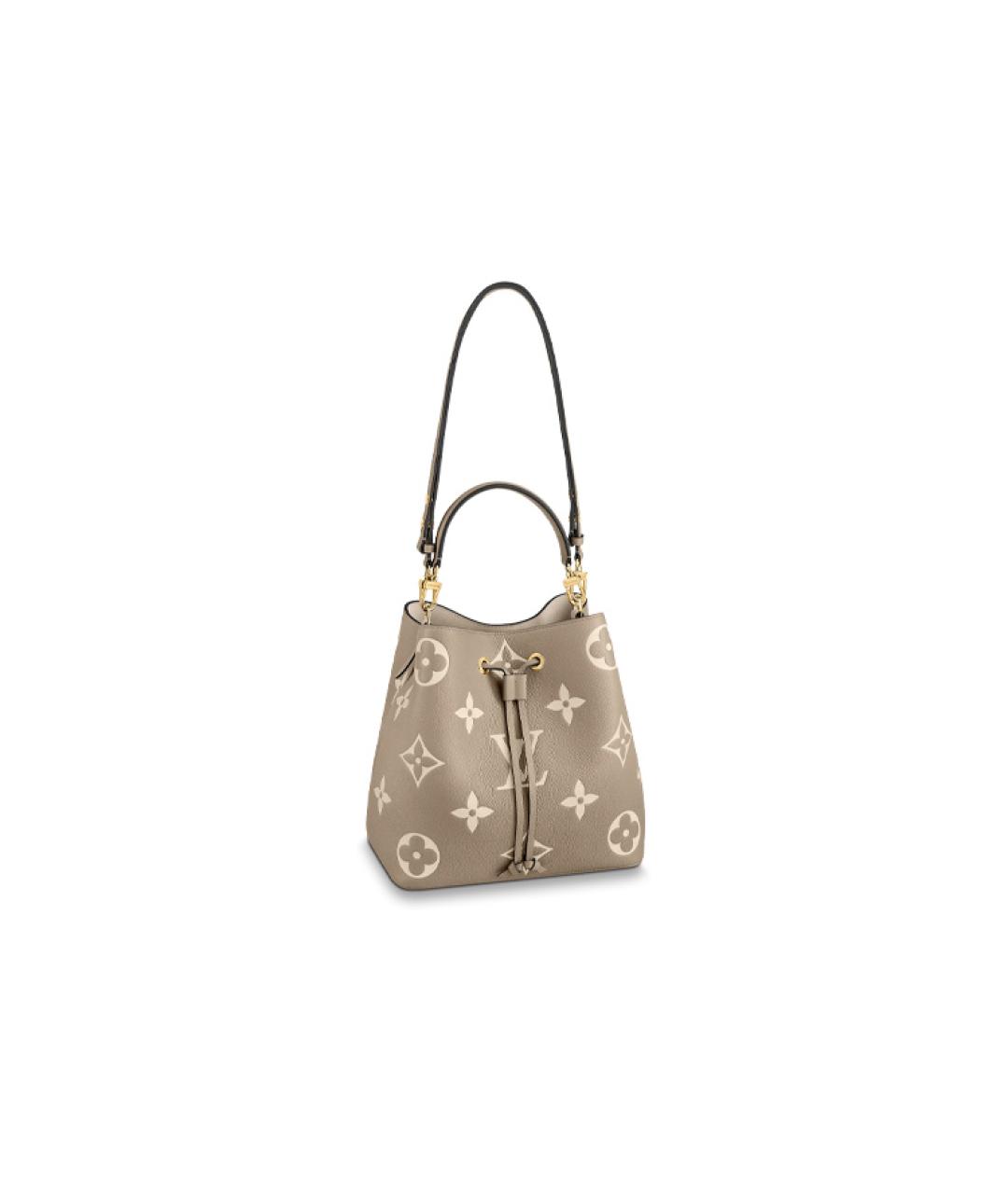 LOUIS VUITTON Серая кожаная сумка через плечо, фото 6
