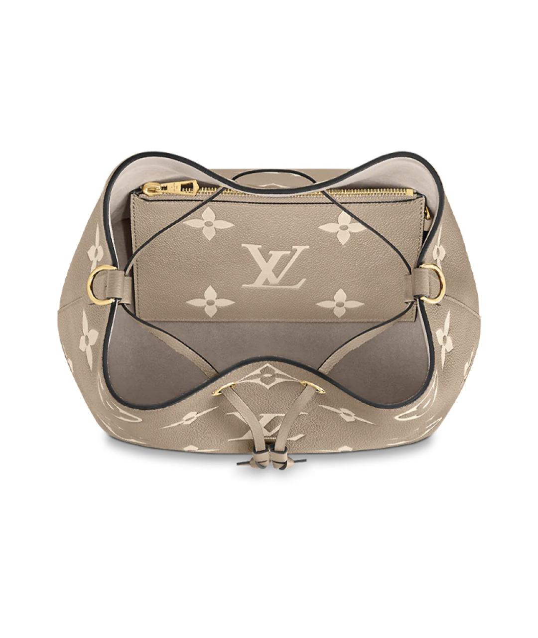 LOUIS VUITTON Серая кожаная сумка через плечо, фото 4