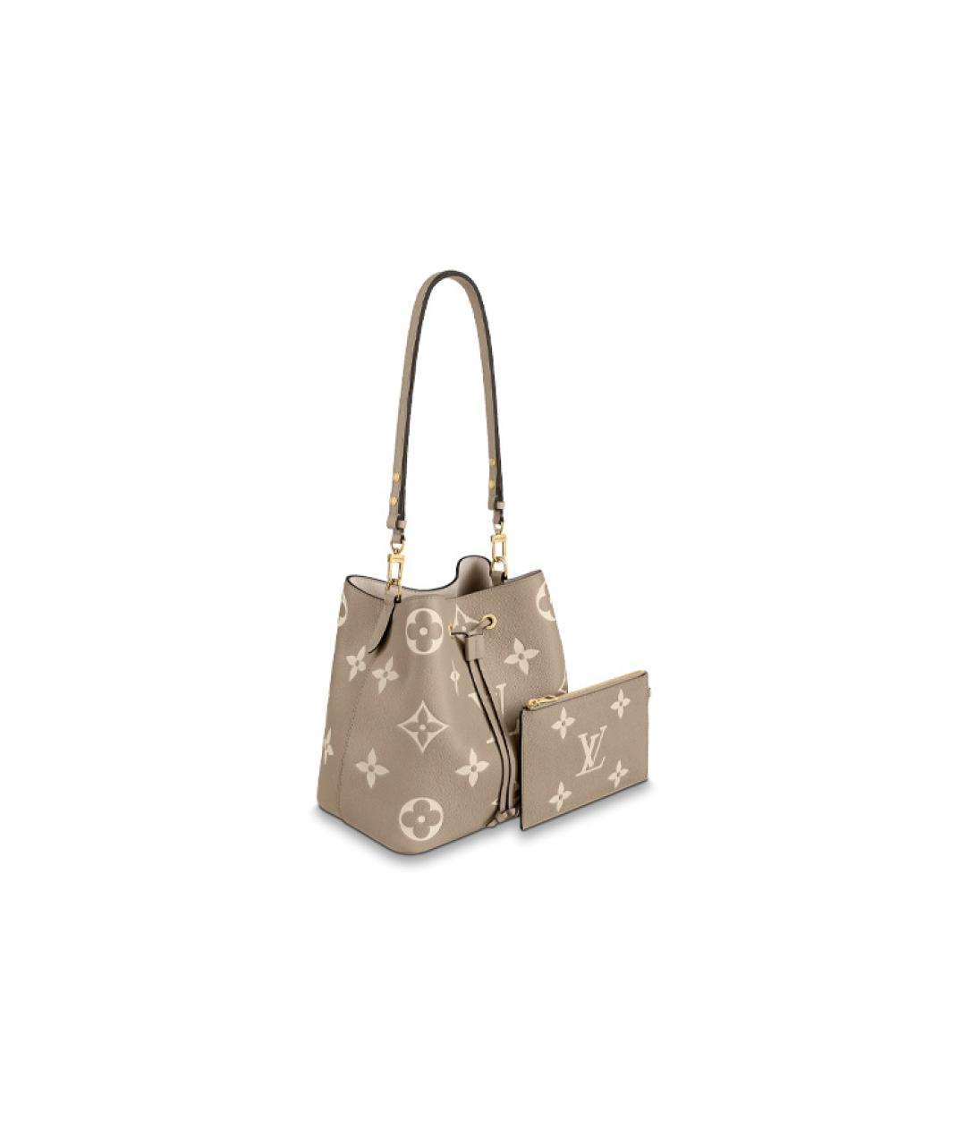 LOUIS VUITTON Серая кожаная сумка через плечо, фото 2