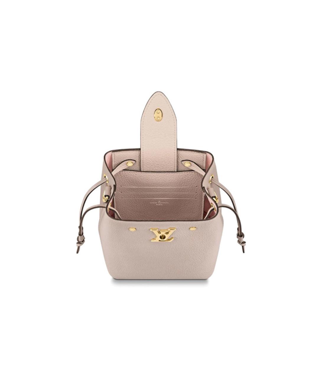 LOUIS VUITTON Серая кожаная сумка через плечо, фото 4