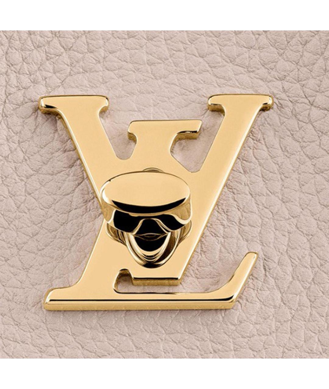 LOUIS VUITTON Серая кожаная сумка через плечо, фото 5