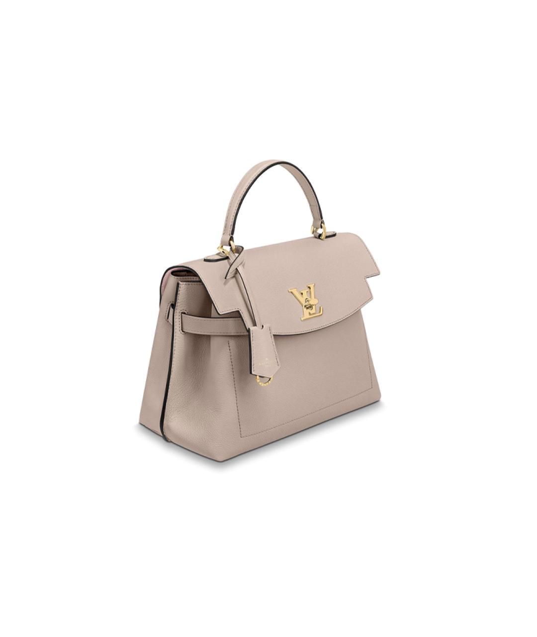 LOUIS VUITTON Бежевая кожаная сумка через плечо, фото 3