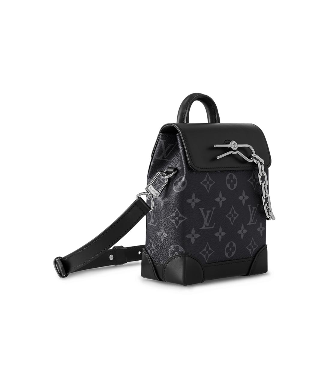 LOUIS VUITTON Черная кожаная сумка через плечо, фото 2