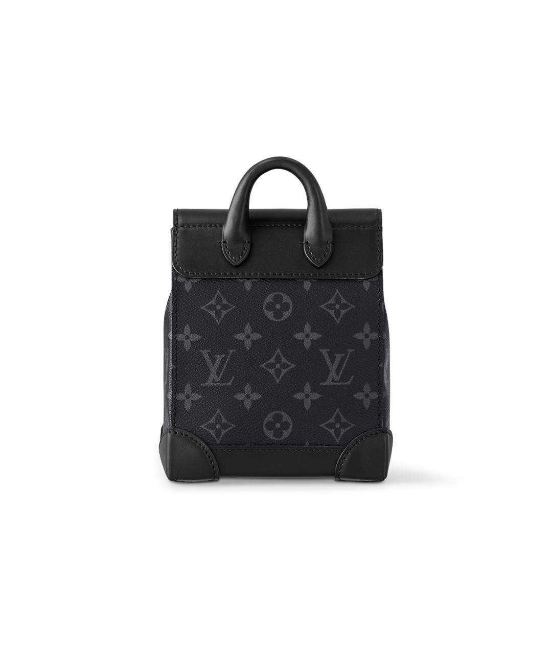 LOUIS VUITTON Черная кожаная сумка через плечо, фото 3
