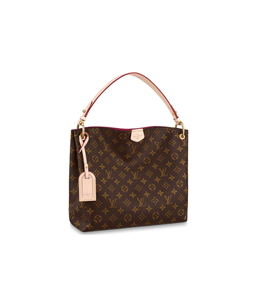 LOUIS VUITTON Коричневая кожаная сумка через плечо, фото 1