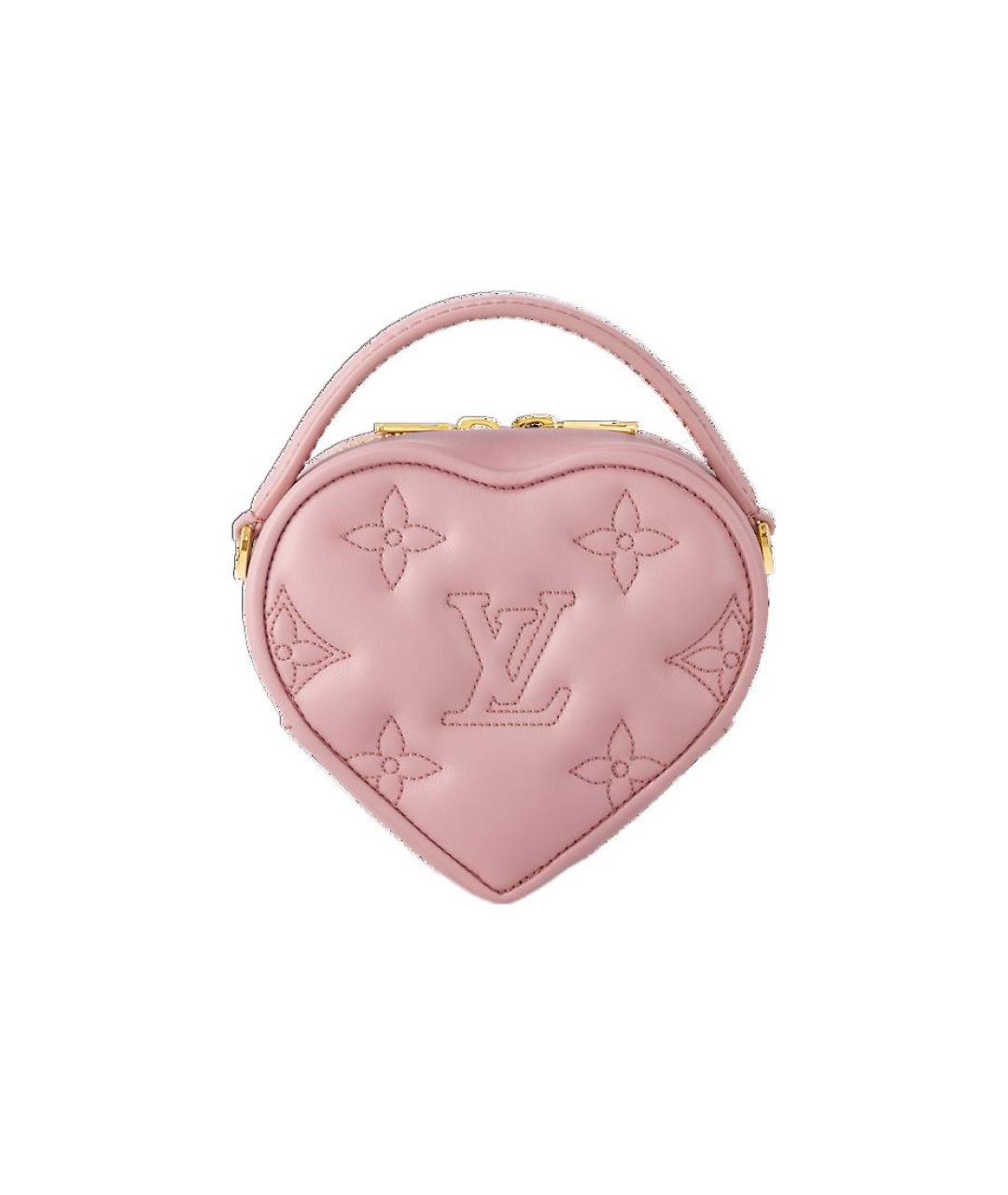 LOUIS VUITTON Розовая кожаная сумка с короткими ручками, фото 3