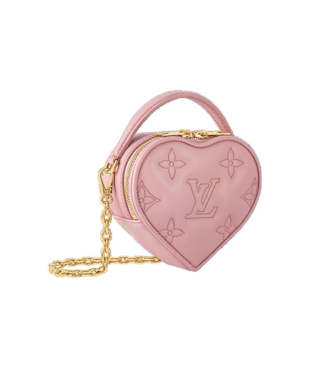 LOUIS VUITTON Розовая кожаная сумка с короткими ручками, фото 2