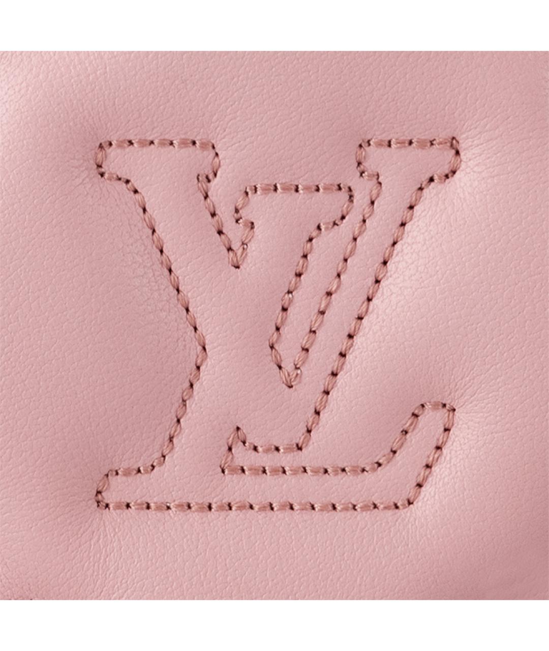 LOUIS VUITTON Розовая кожаная сумка с короткими ручками, фото 5
