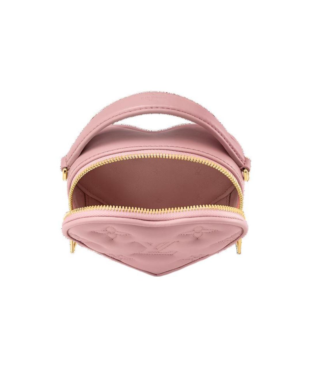 LOUIS VUITTON Розовая кожаная сумка с короткими ручками, фото 4