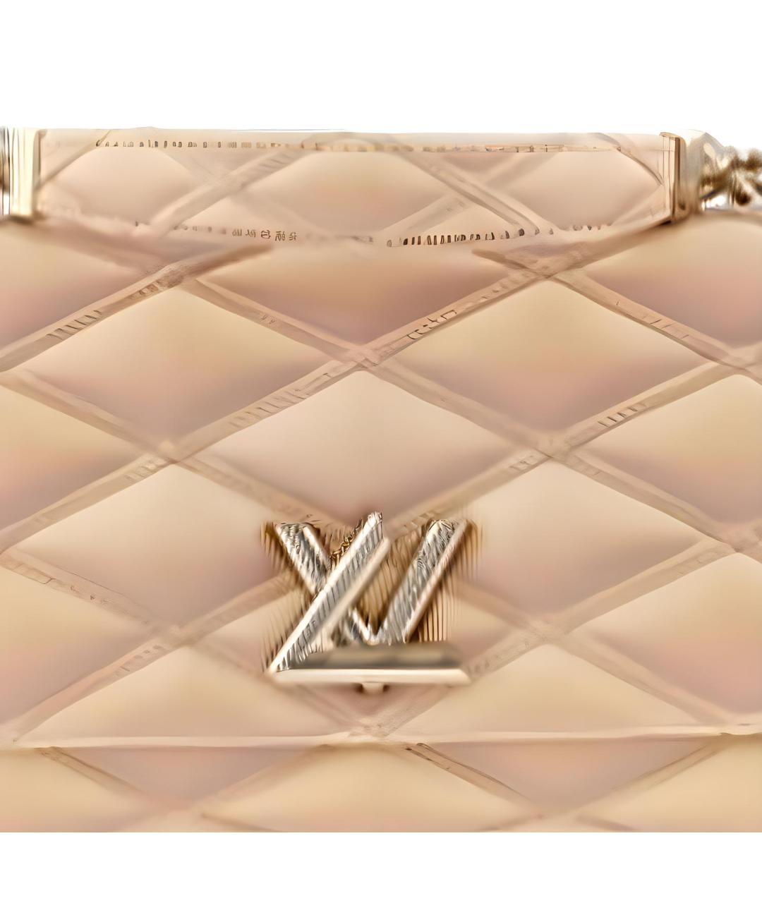 LOUIS VUITTON Бежевая кожаная сумка через плечо, фото 2