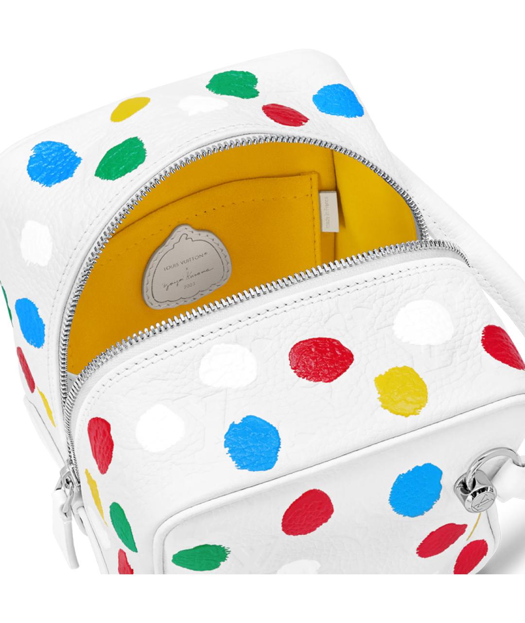 LOUIS VUITTON Белая кожаная сумка с короткими ручками, фото 6