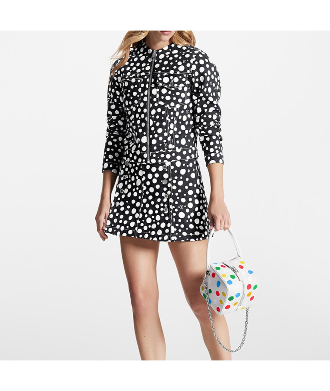 LOUIS VUITTON Белая кожаная сумка с короткими ручками, фото 8