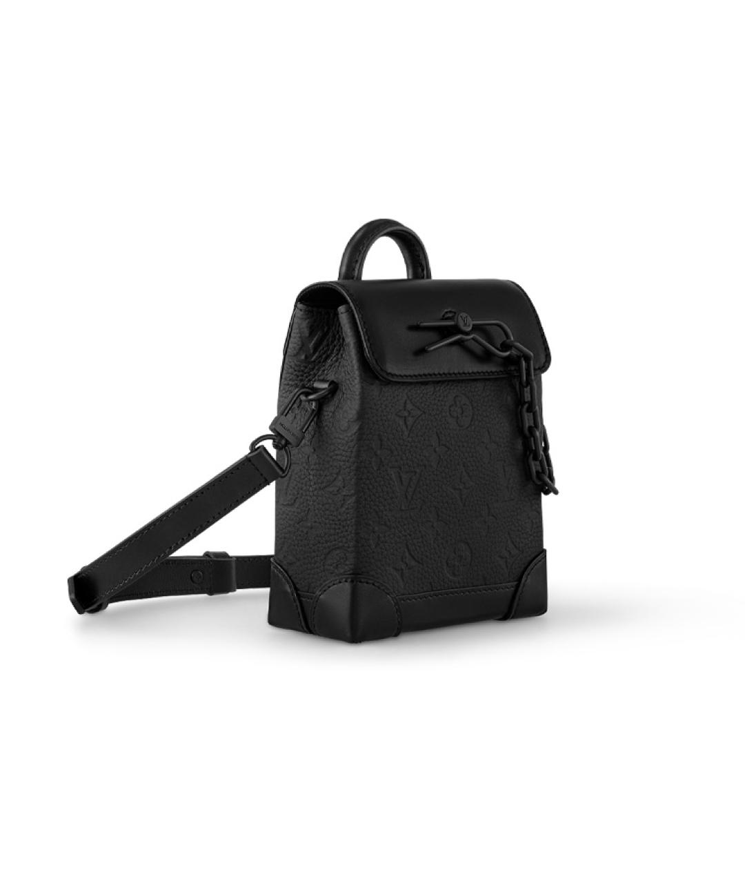 LOUIS VUITTON Черная кожаная сумка на плечо, фото 2