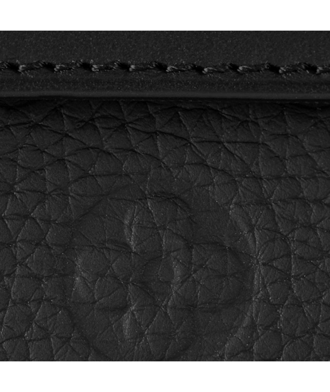 LOUIS VUITTON Черная кожаная сумка на плечо, фото 5