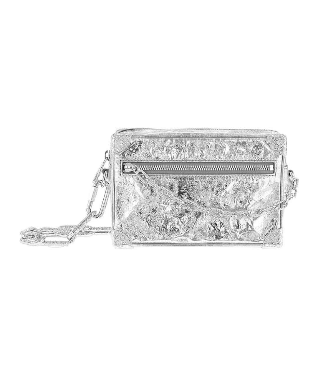 LOUIS VUITTON Серебряная кожаная сумка на плечо, фото 1