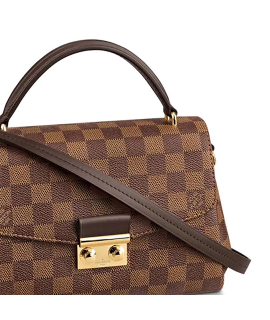 LOUIS VUITTON Коричневая кожаная сумка через плечо, фото 5