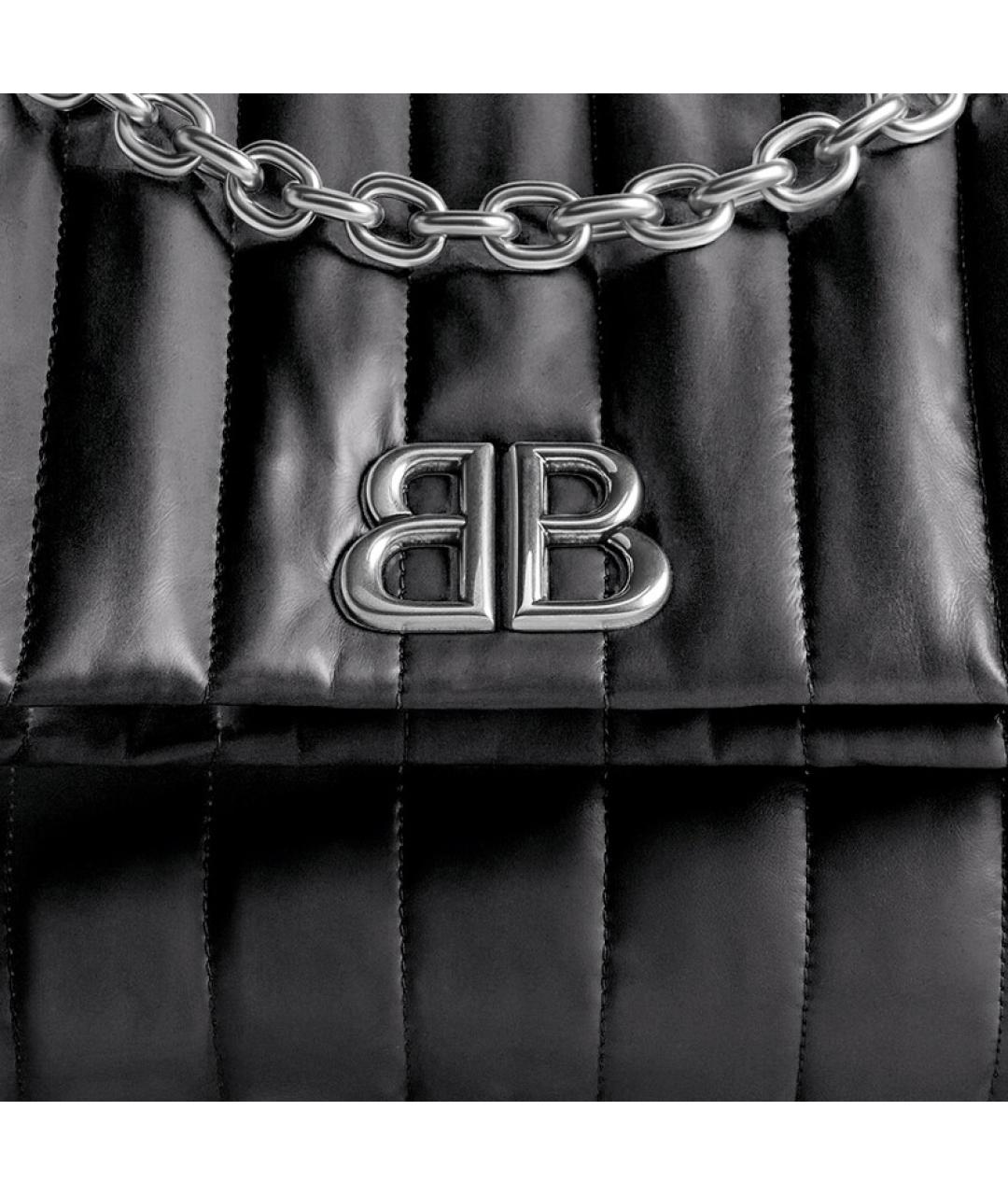 BALENCIAGA Черная кожаная сумка через плечо, фото 6