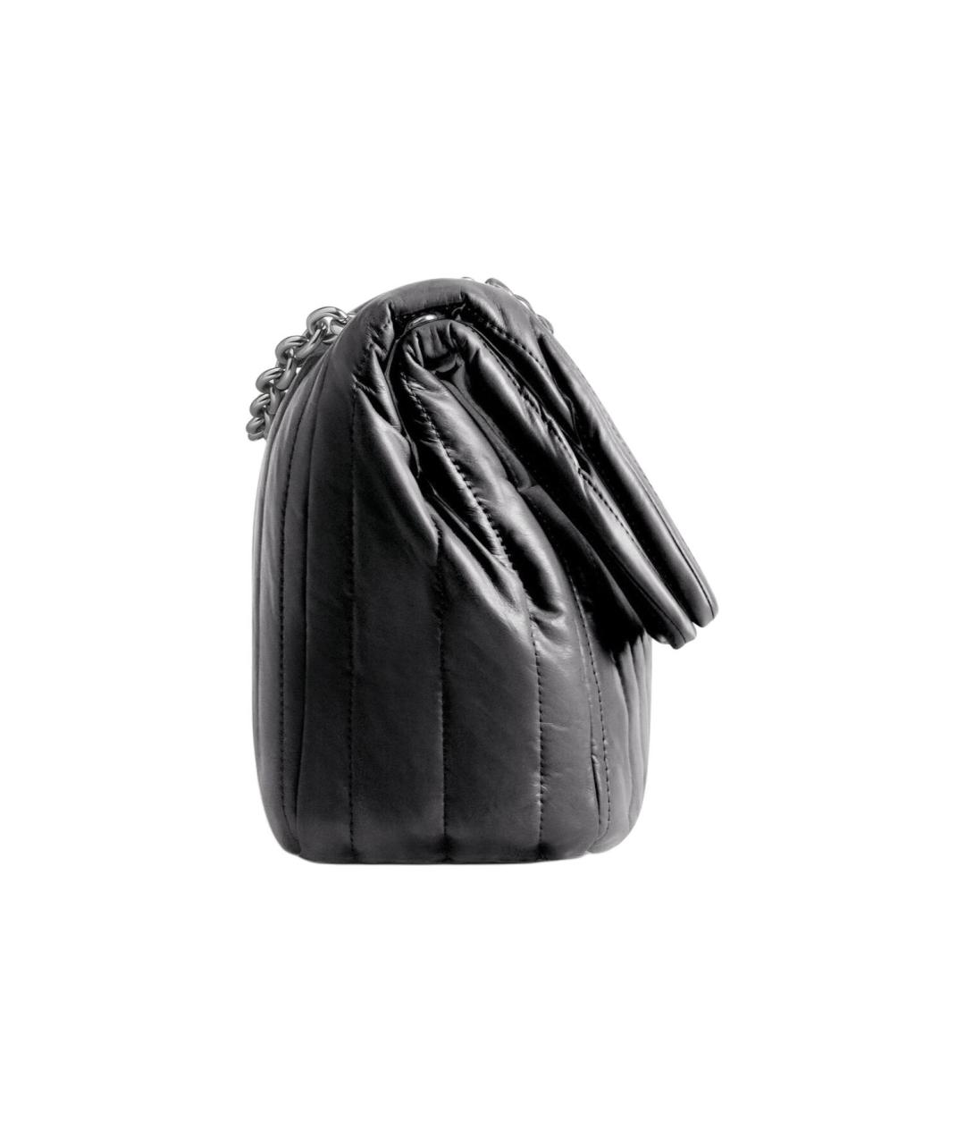 BALENCIAGA Черная кожаная сумка через плечо, фото 4