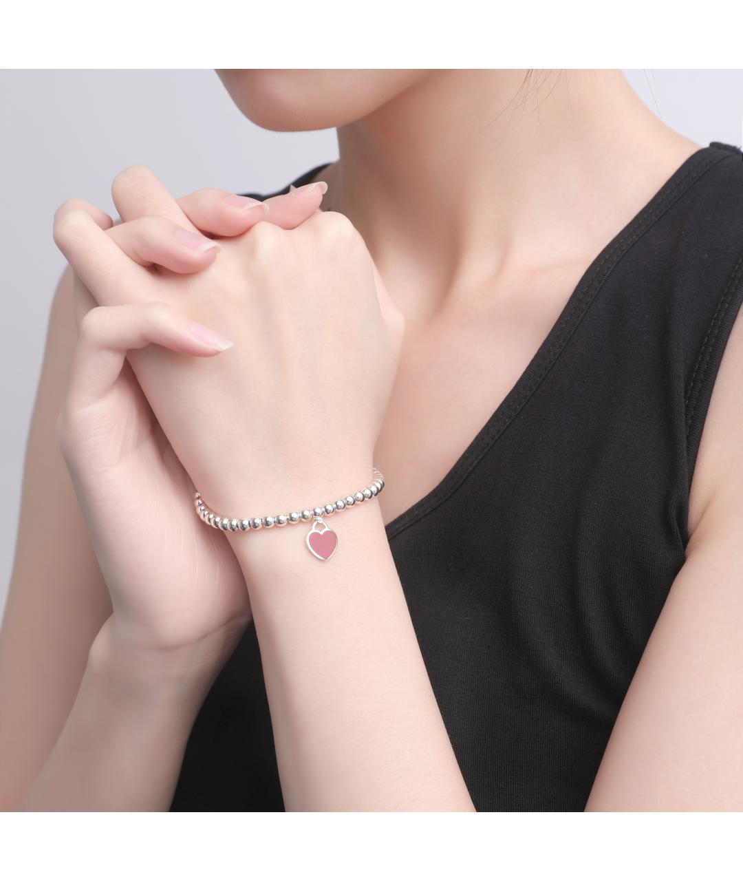 TIFFANY&CO Красный серебряный браслет, фото 3