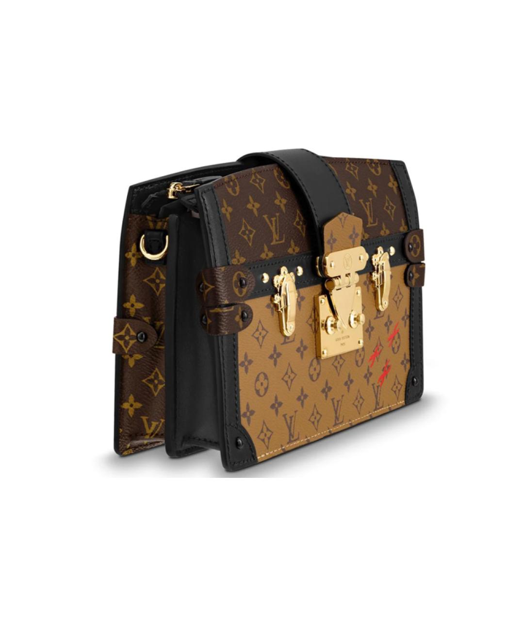 LOUIS VUITTON Коричневая кожаная сумка через плечо, фото 2