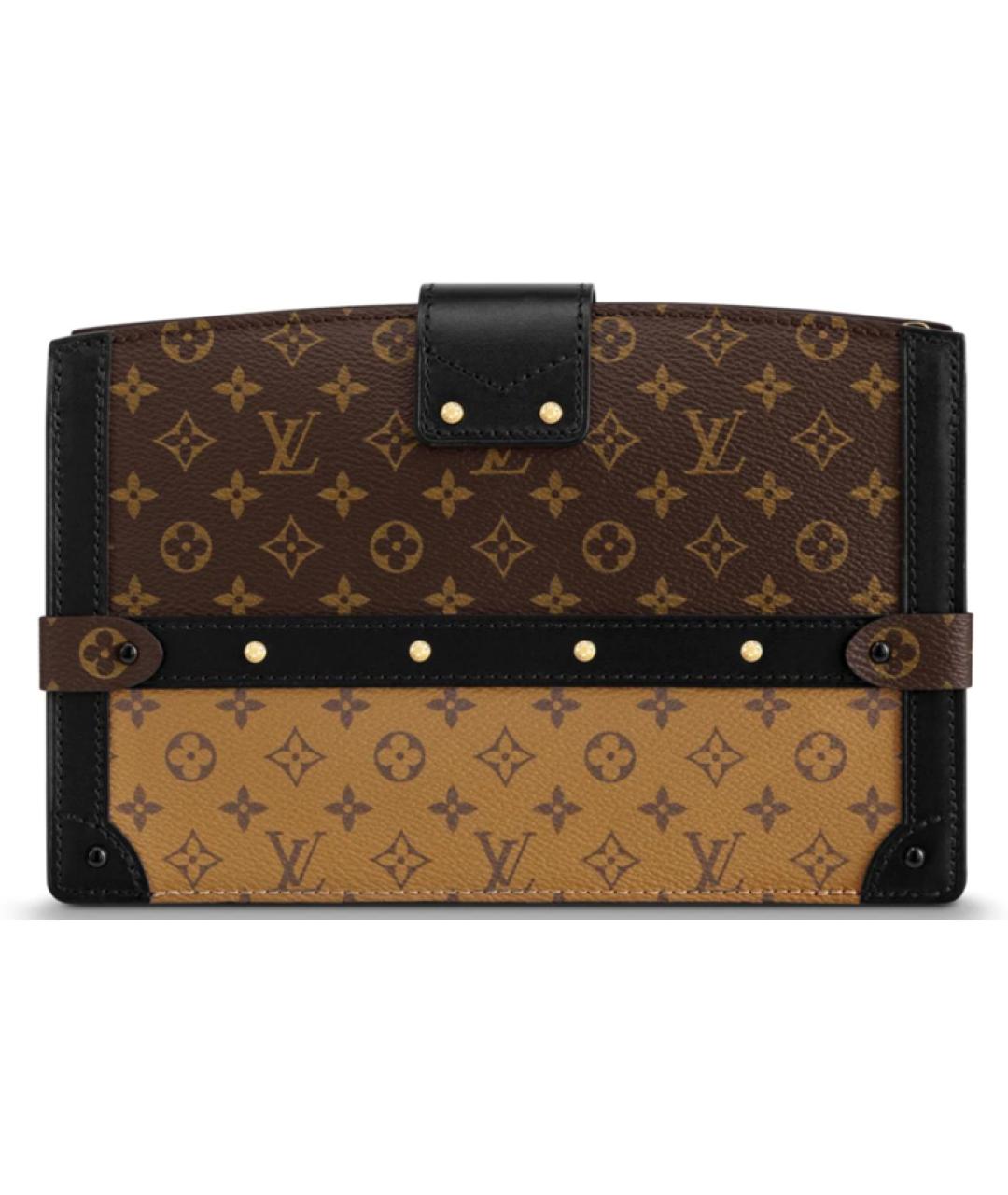 LOUIS VUITTON Коричневая кожаная сумка через плечо, фото 3