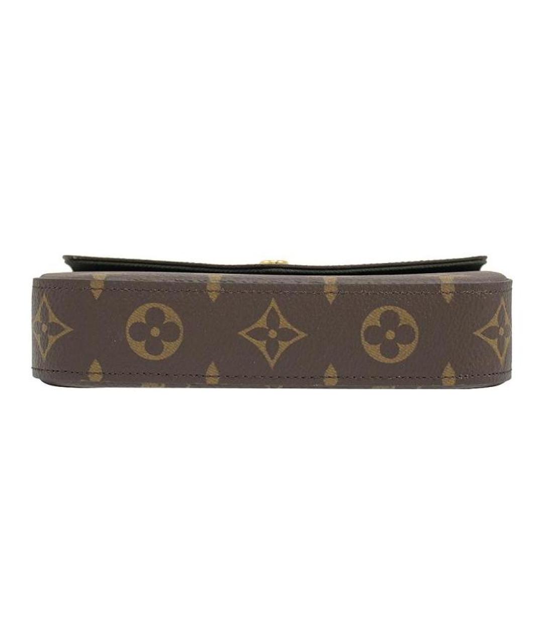 LOUIS VUITTON Коричневая кожаная сумка через плечо, фото 4