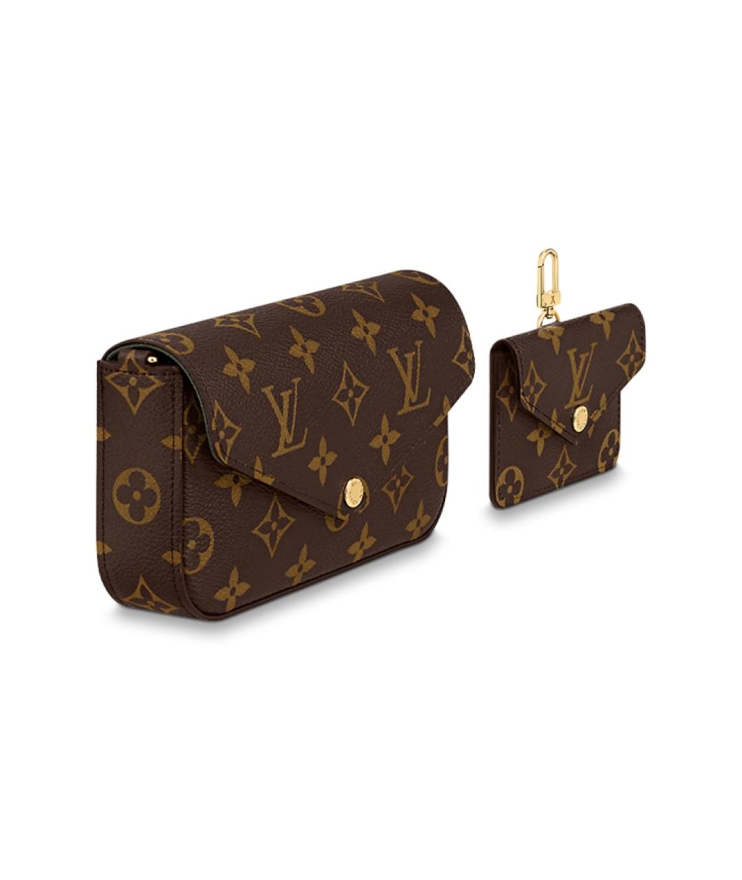 LOUIS VUITTON Коричневая кожаная сумка через плечо, фото 2