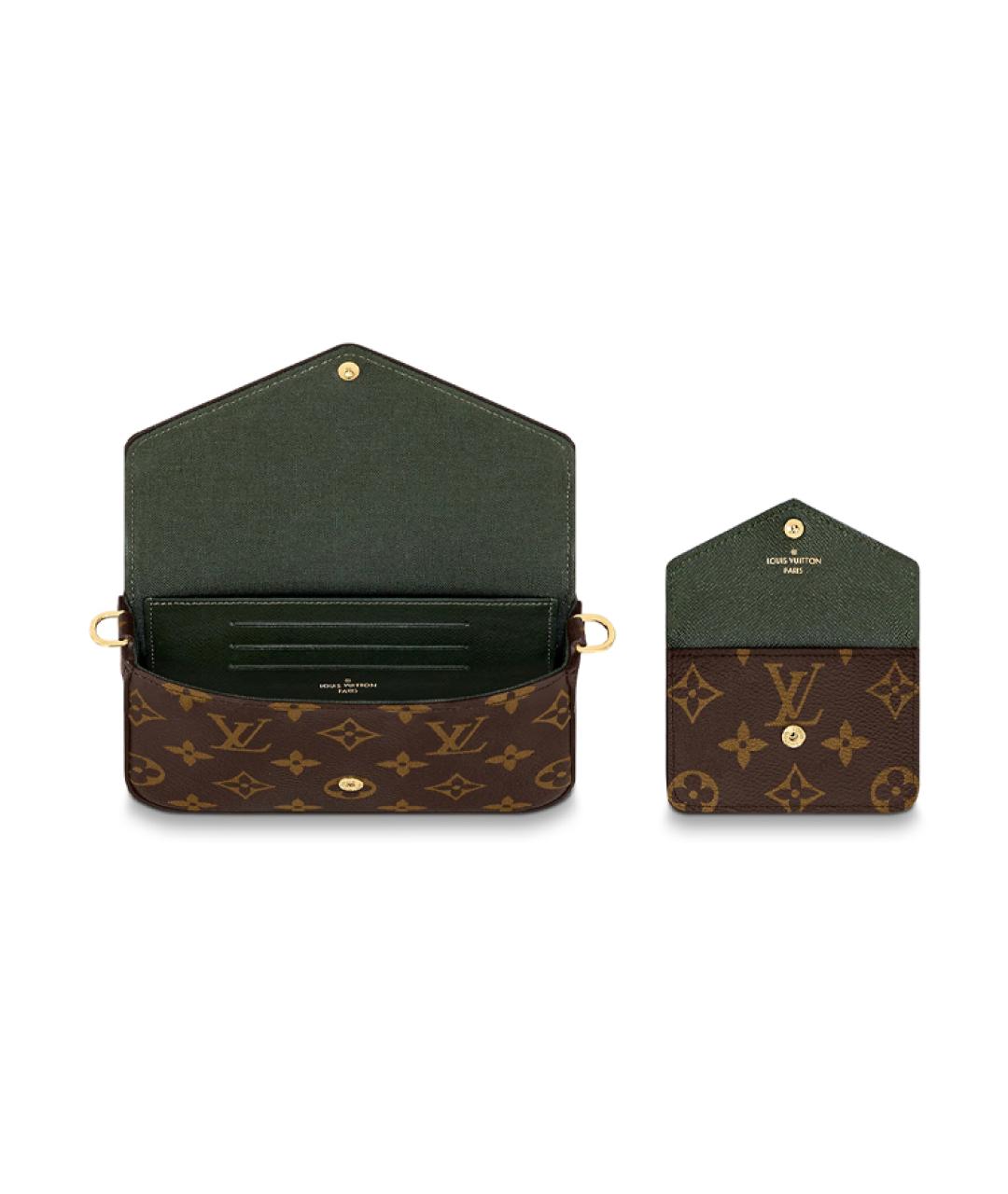 LOUIS VUITTON Коричневая кожаная сумка через плечо, фото 5