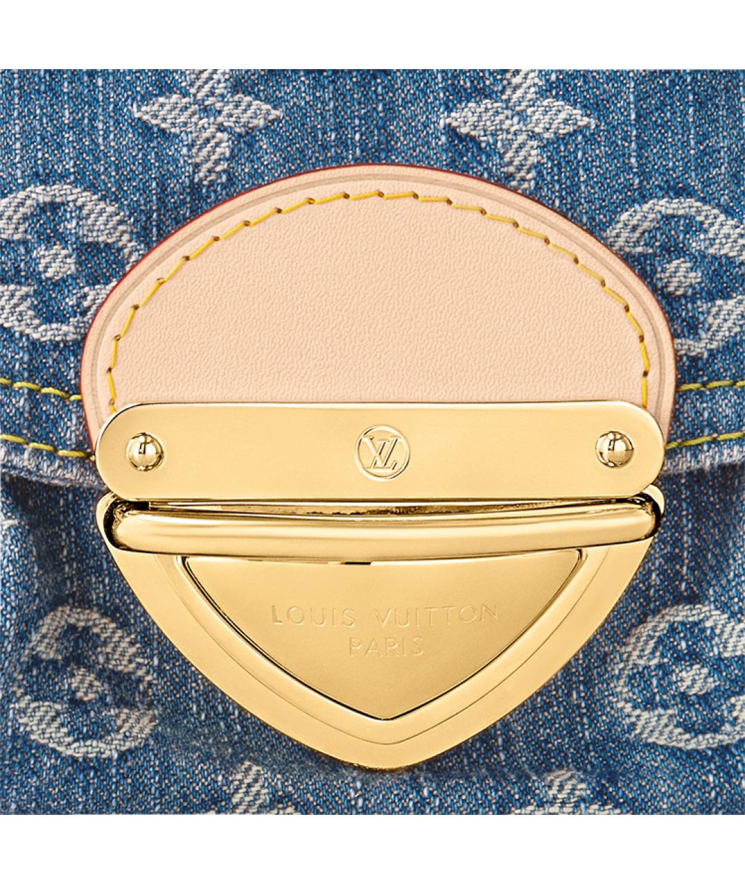 LOUIS VUITTON Синяя деним сумка через плечо, фото 7