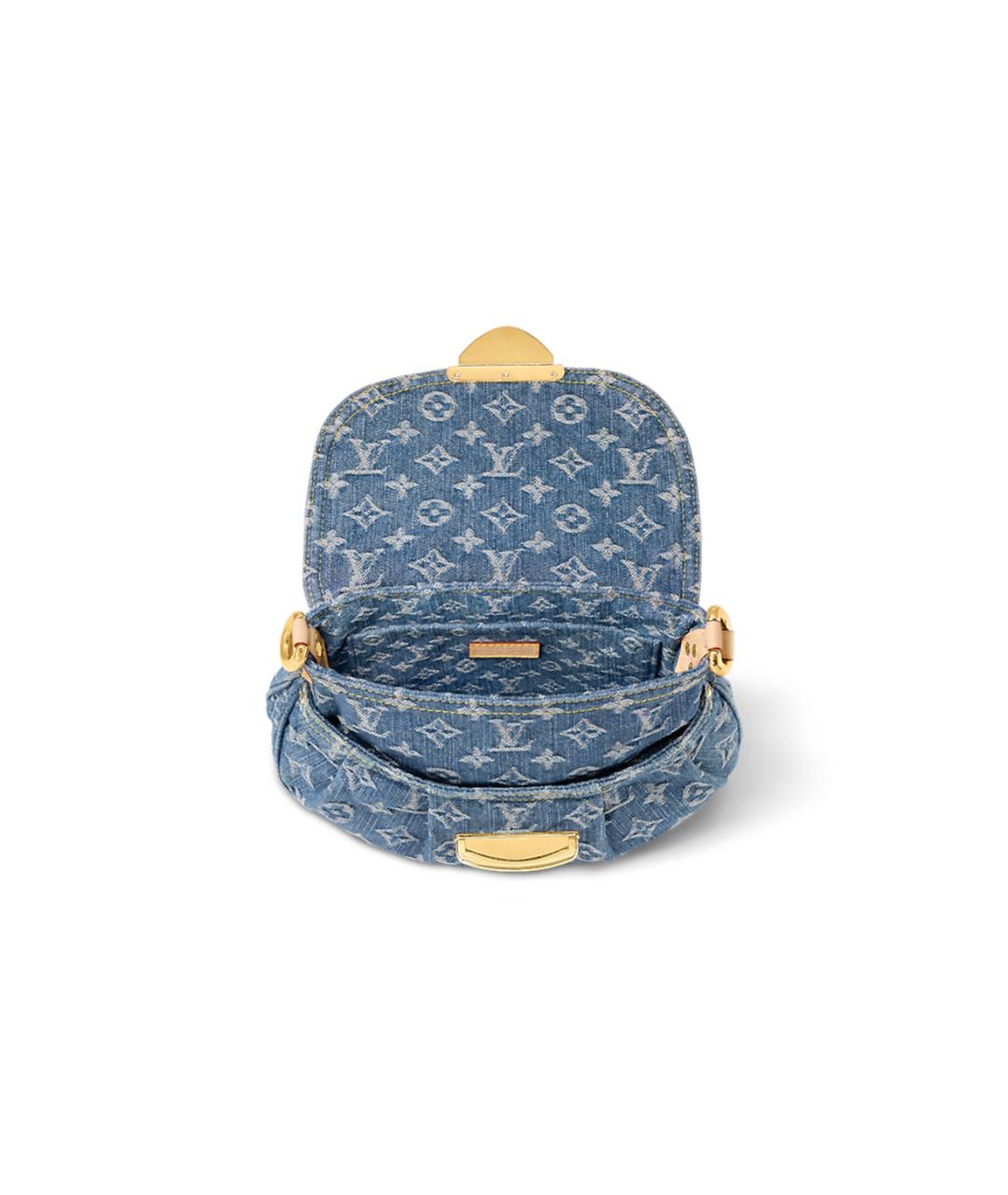 LOUIS VUITTON Синяя деним сумка через плечо, фото 4