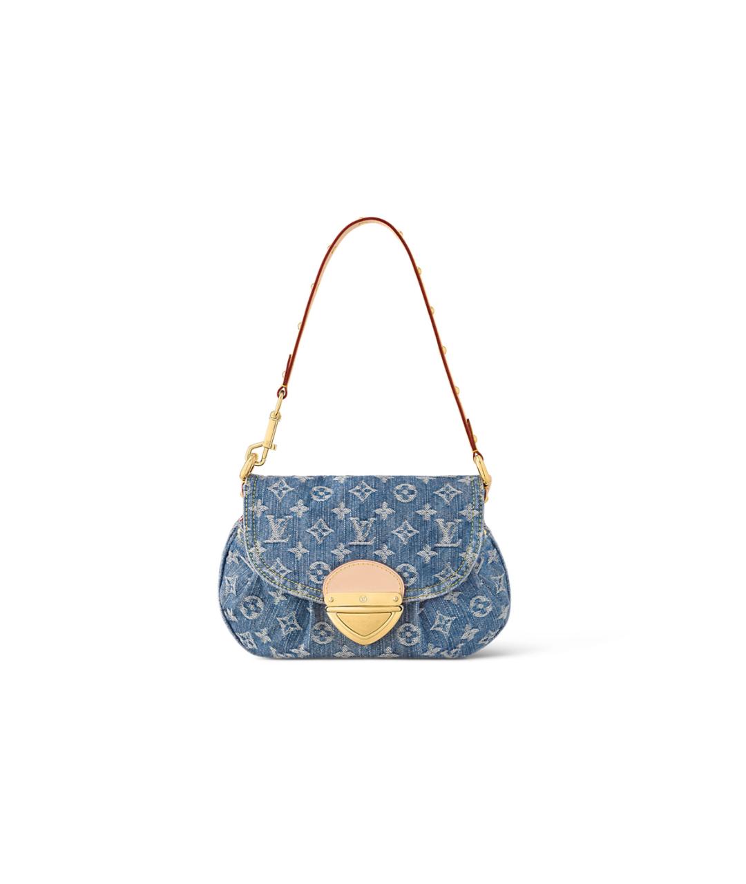 LOUIS VUITTON Синяя деним сумка через плечо, фото 1
