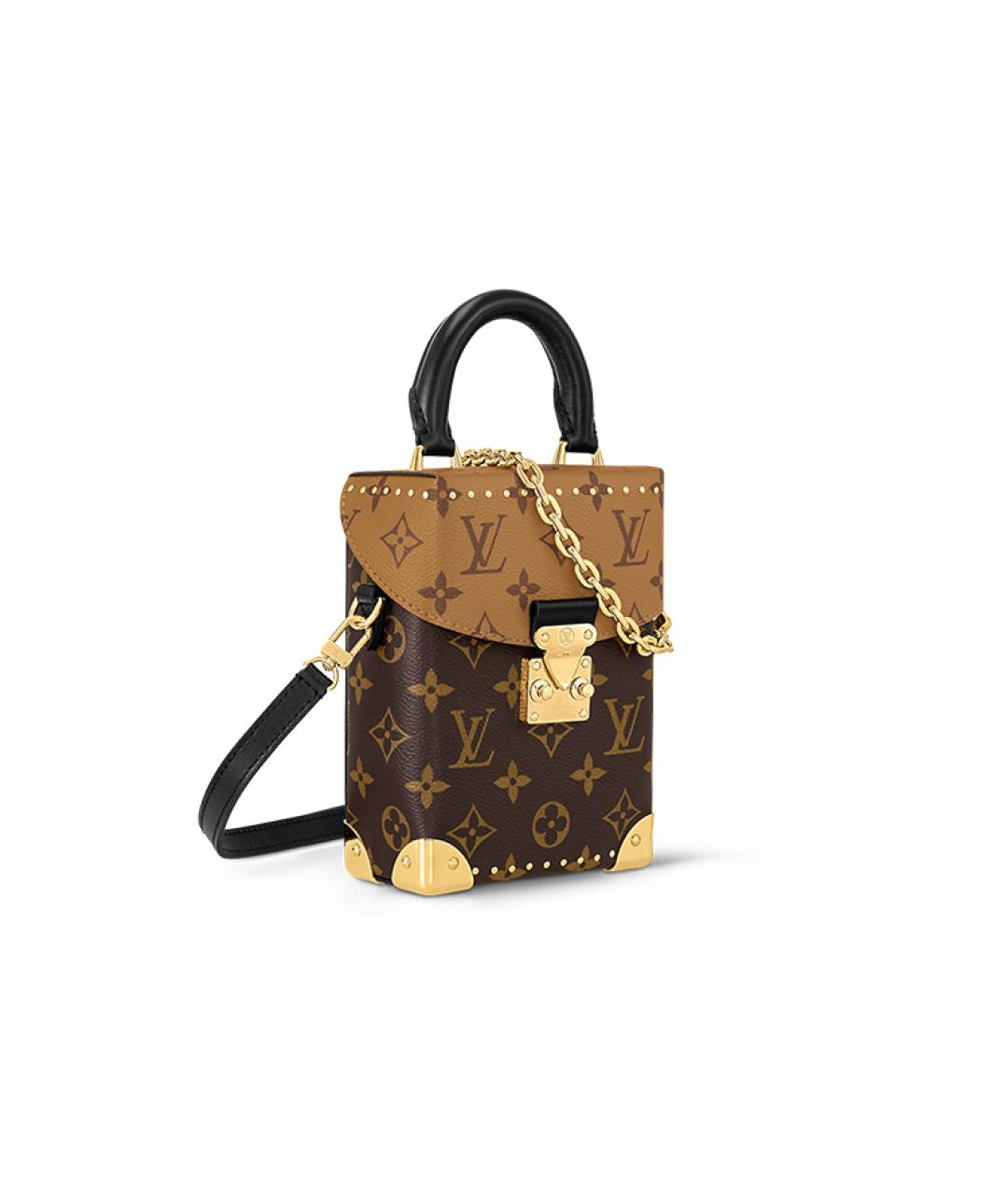 LOUIS VUITTON Коричневая сумка с короткими ручками, фото 2