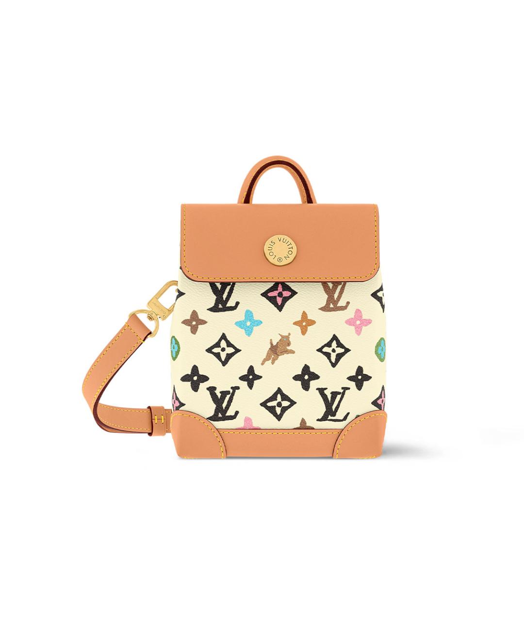 LOUIS VUITTON Бежевая кожаная сумка через плечо, фото 1