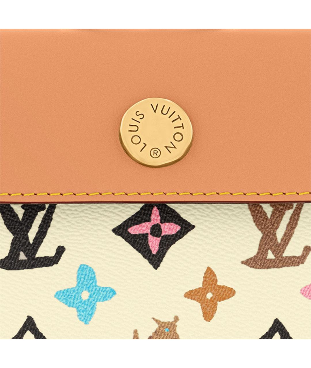 LOUIS VUITTON Бежевая кожаная сумка через плечо, фото 5