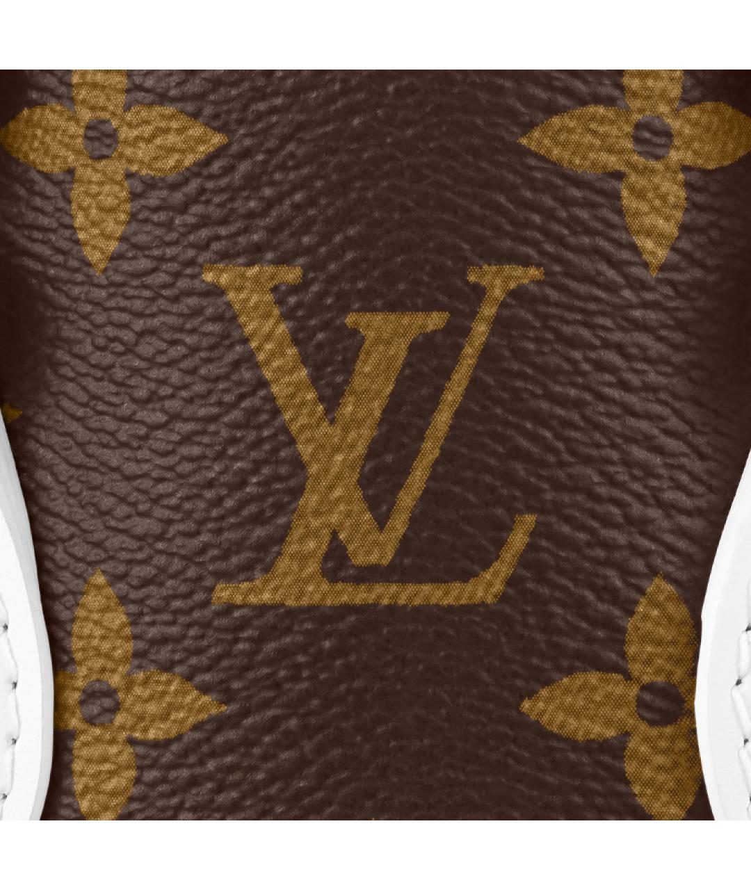 LOUIS VUITTON Коричневая кожаная сумка с короткими ручками, фото 6