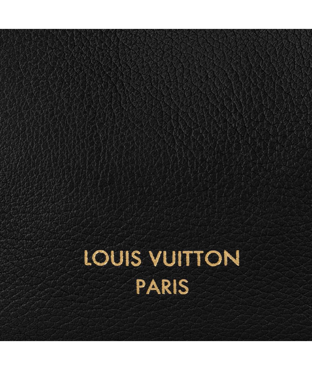 LOUIS VUITTON Черная кожаная сумка через плечо, фото 7