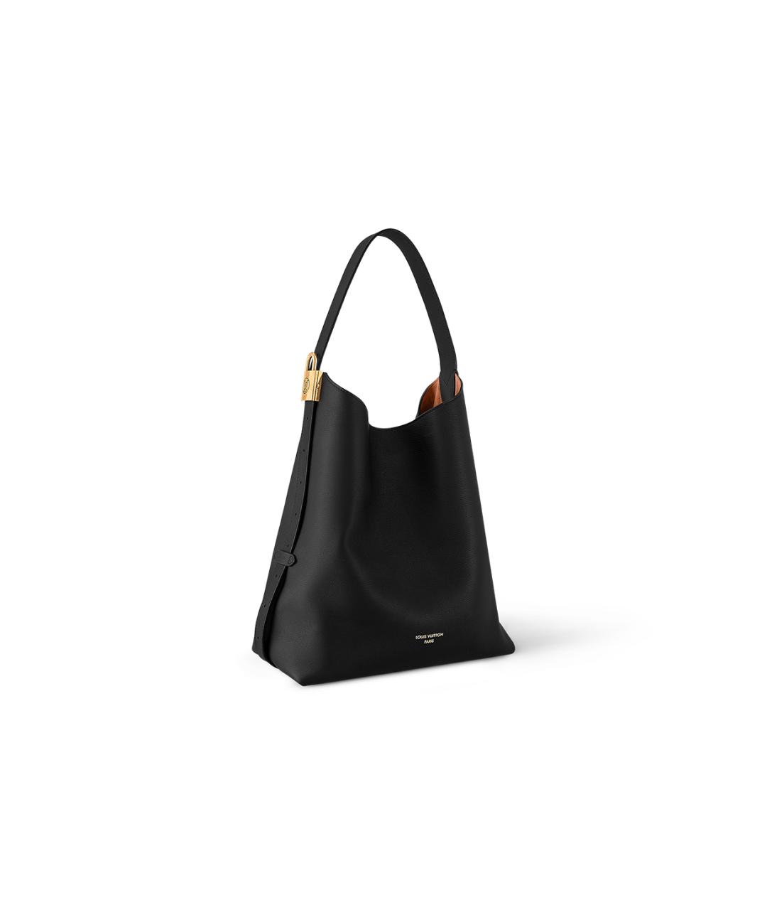 LOUIS VUITTON Черная кожаная сумка через плечо, фото 2