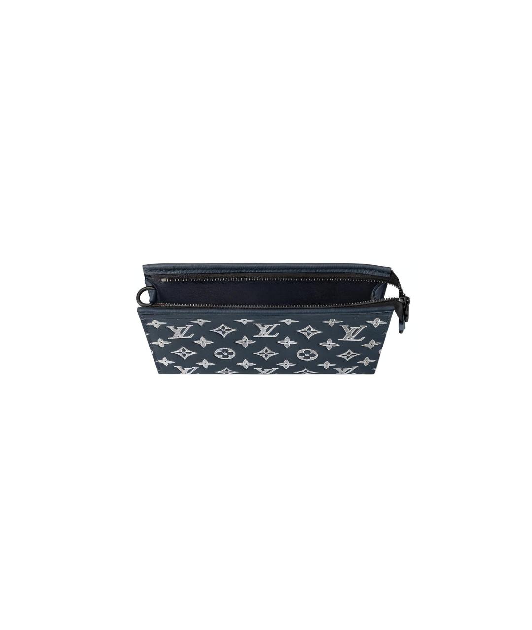 LOUIS VUITTON Темно-синяя кожаная сумка на плечо, фото 2